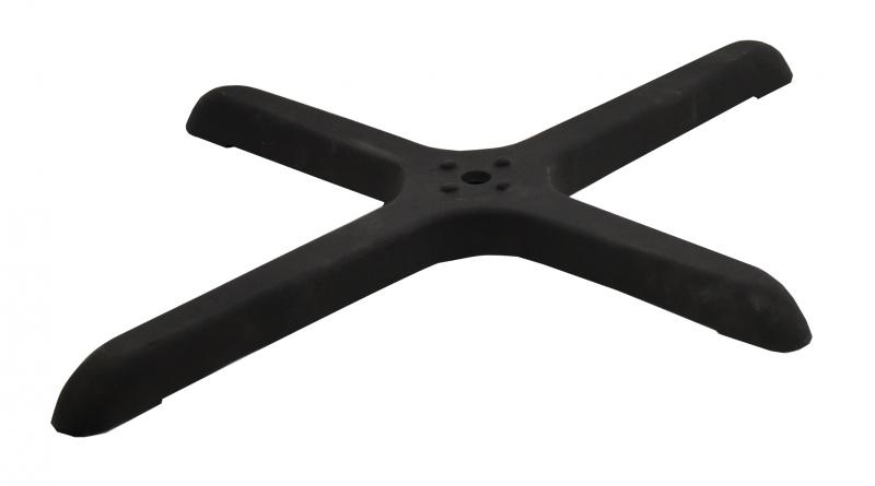 24" x 30" Cross-Shaped Black Restaurant Table Base compatible for 43206 and 43509 Table Columns
